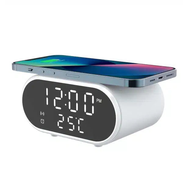 2 in 1 Alarm Clock and Wireless Charger