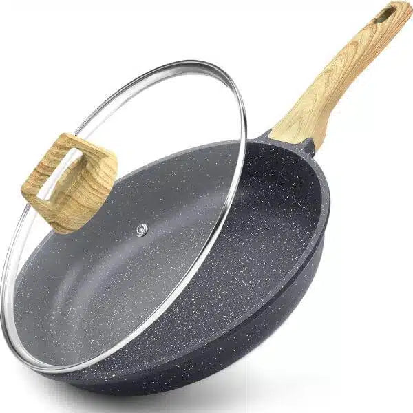 28cm Granite Coated Non Stick Frying Pan with Lid