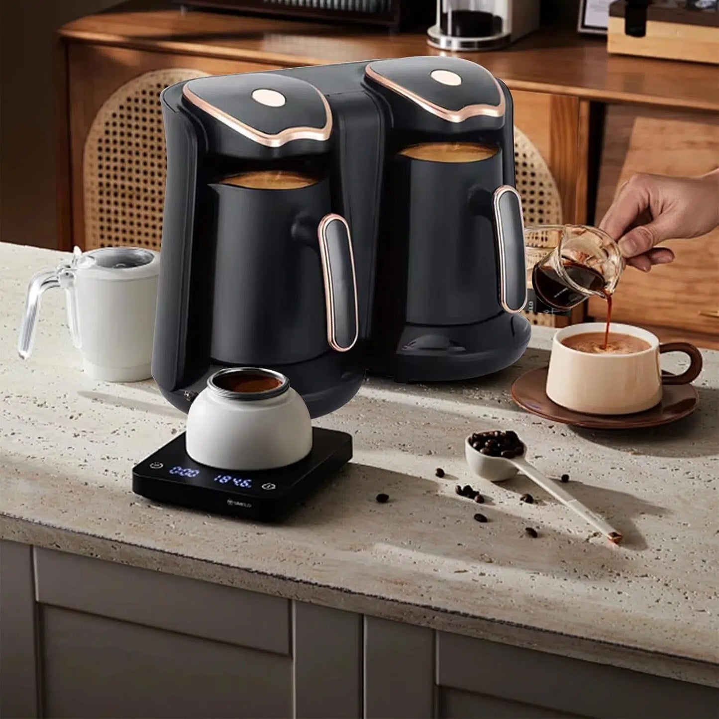 Double Cup Self Service Coffee Machine