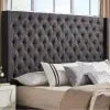 Modern Bedroom Suede Headboard
