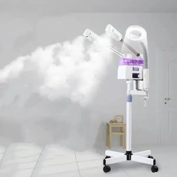 Hot and Cold Facial Steamer with Magnifying LED Lamp