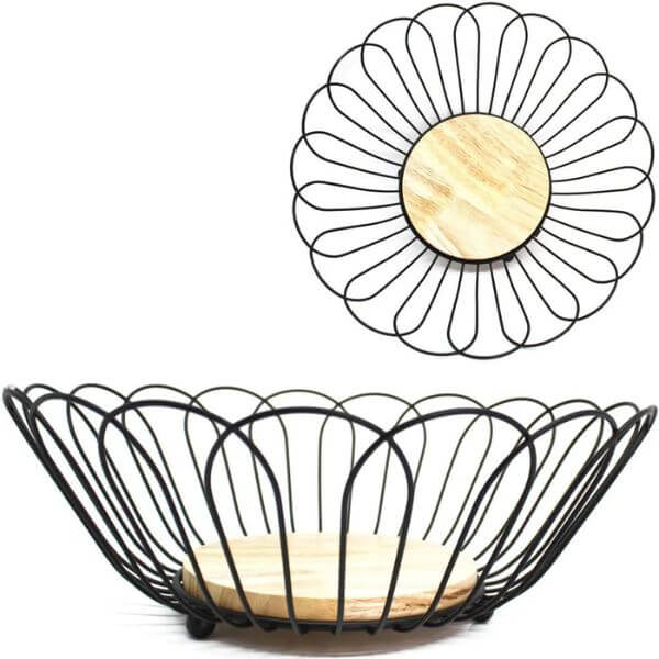 Round Metal Fruit Basket