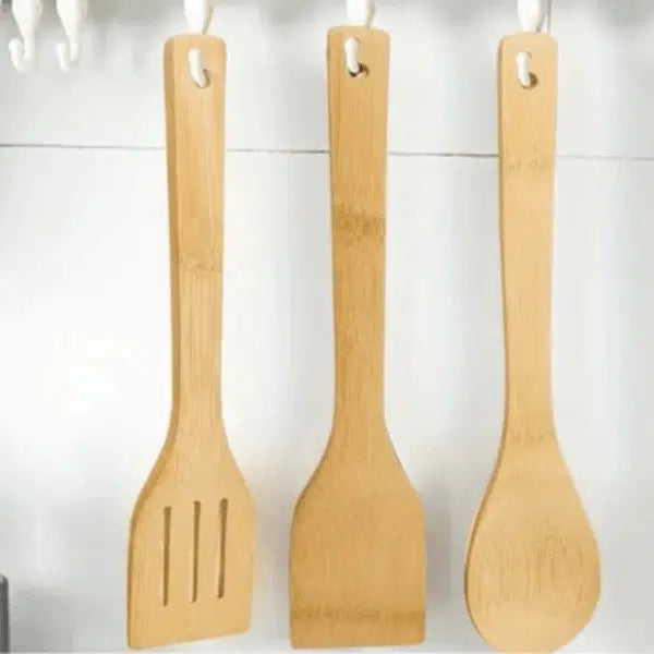 5 Piece Bamboo Kitchen Cooking Tools Utensils Set