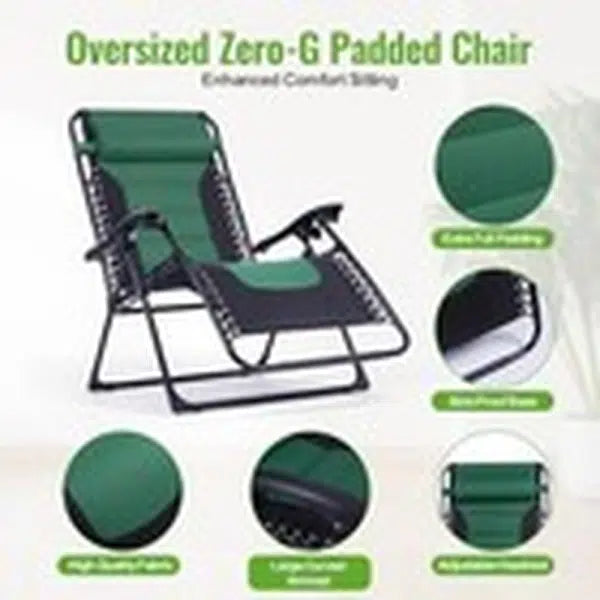 Folding Patio Recliner Chair with Adjustable Headrest