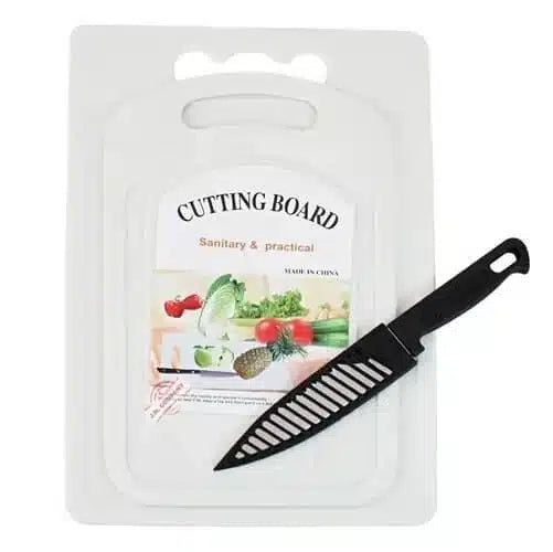2 Piece Chopping Board Set and Knife
