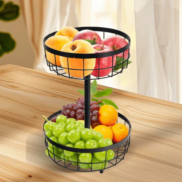 2 Tier Vegetable and Fruit Bowl Storage Basket