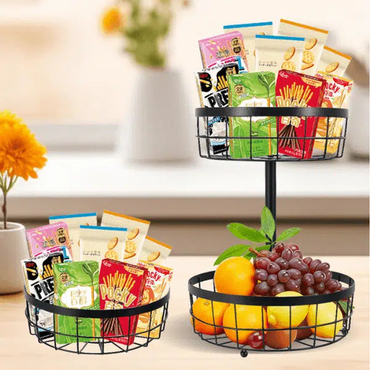 2 Tier Vegetable and Fruit Bowl Storage Basket