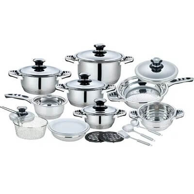 21 Piece High Quality Stainless Steel Cookware Set