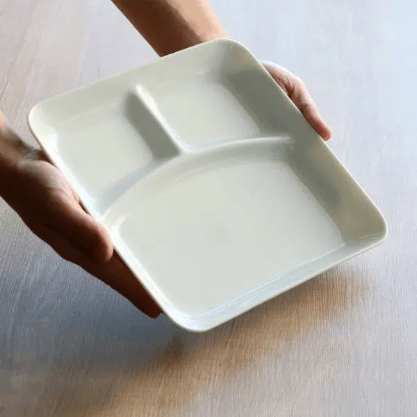 3 Compartment Square Lunch Plate