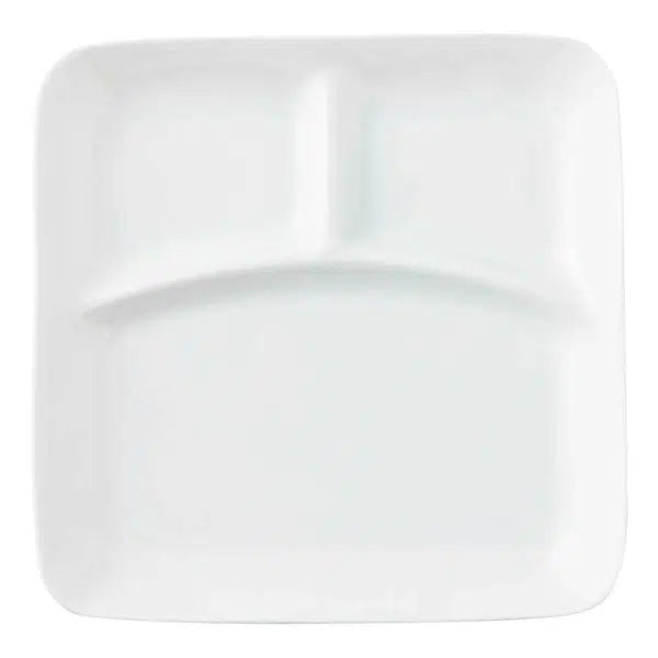 3 Compartment Square Lunch Plate