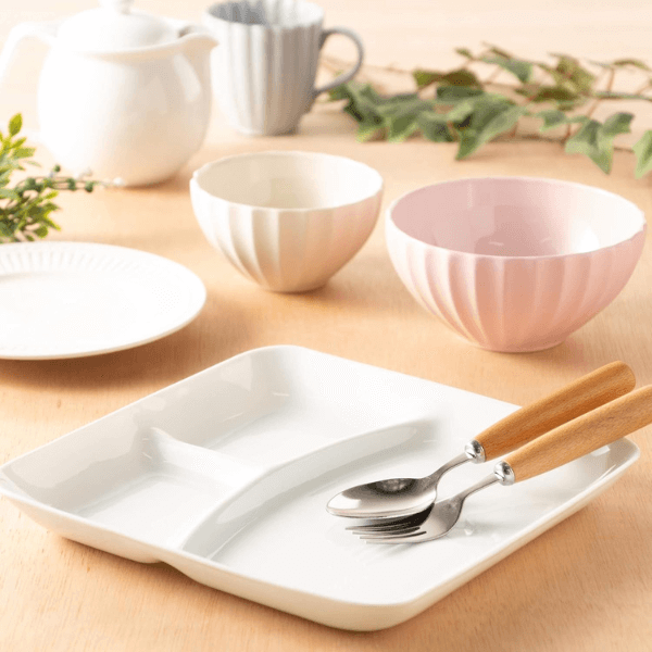 3 Compartment Square Lunch Plate