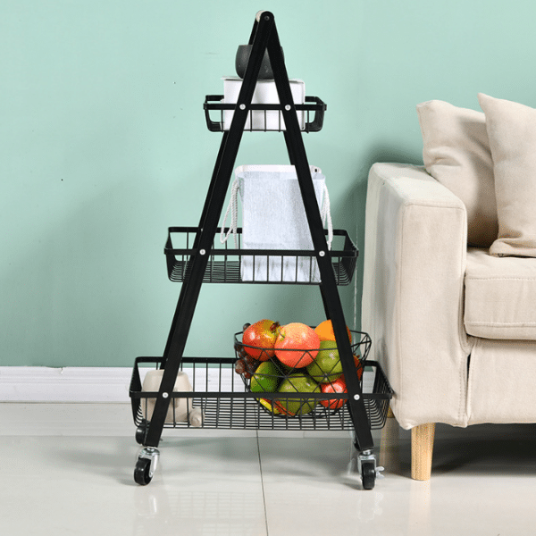 3 Tier Fruit Vegetable Storage Rack with Wheels