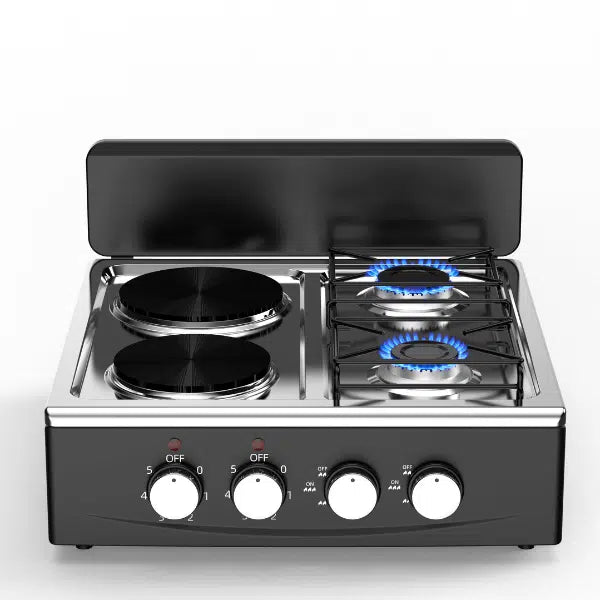 4 Burner Electric and Gas Stove
