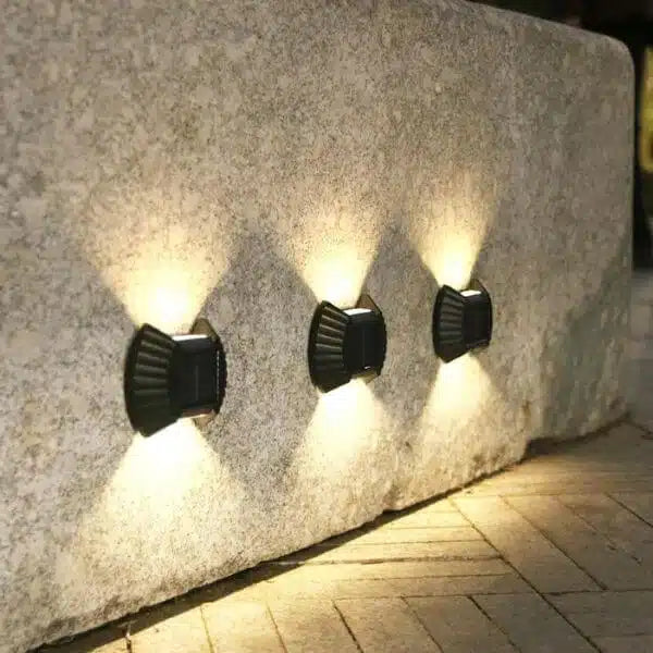 4 PCS Waterproof Solar Energy Wall Lamp