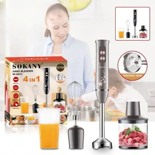 4 in 1 Electric Stick Hand Blender Food Processor Set