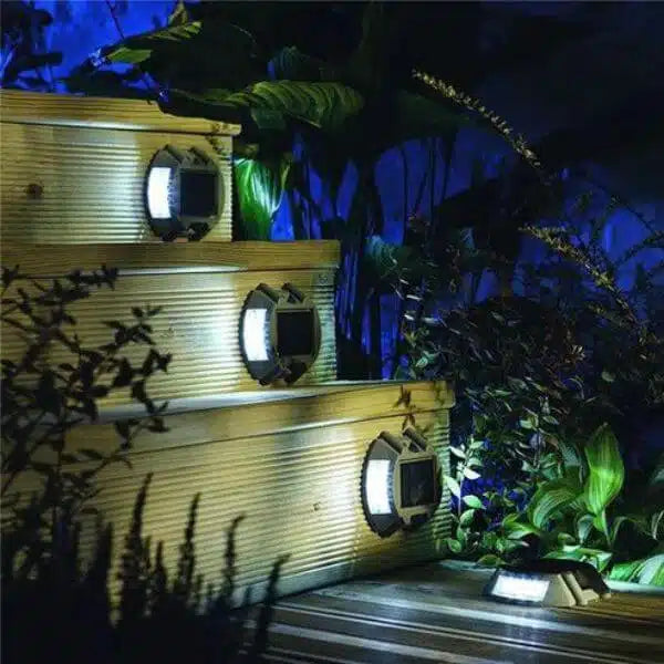 4 PCS Waterproof Solar Energy Wall Lamp