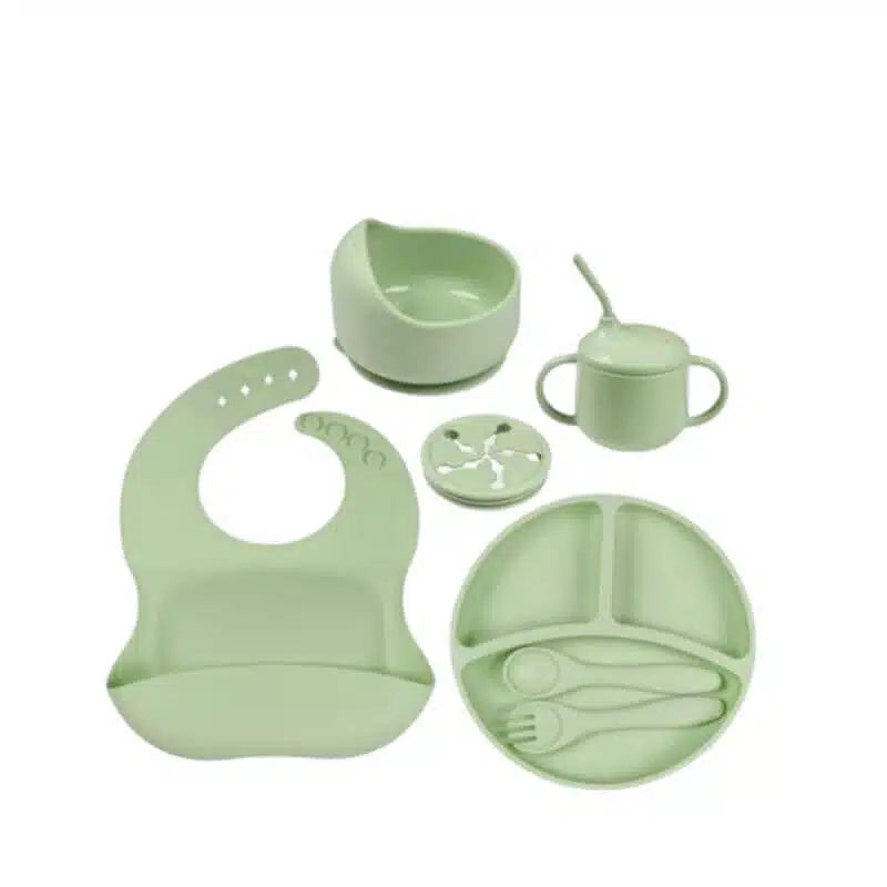 5 Pieces Silicone Baby Feeding Set
