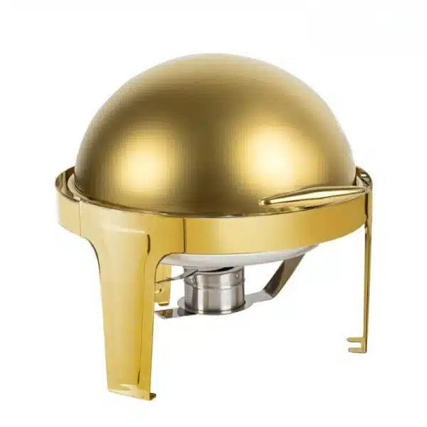 6L Round Gold Catering Chafer Dish Food Warmer