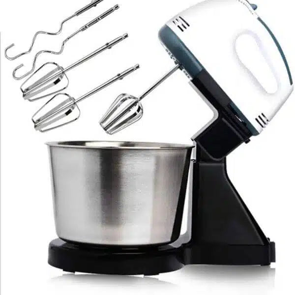 7 Speed Hand Mixer with Stand Mixer Stainless Steel Bowl