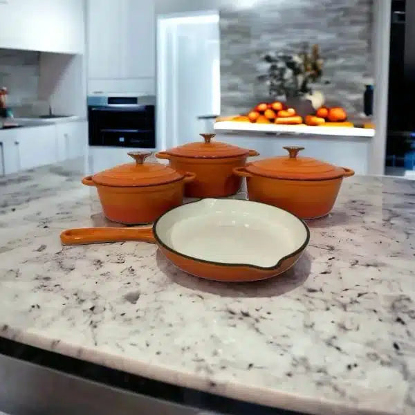 7pcs Enamel Cast Iron Cookware Set