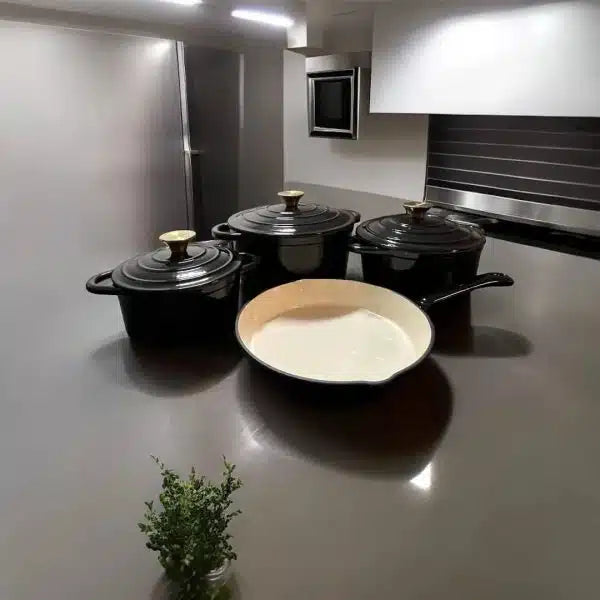 7pcs Enamel Cast Iron Cookware Set