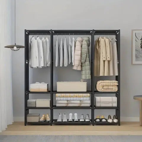 9 Compartment Wardrobe Storage Rack Shelf