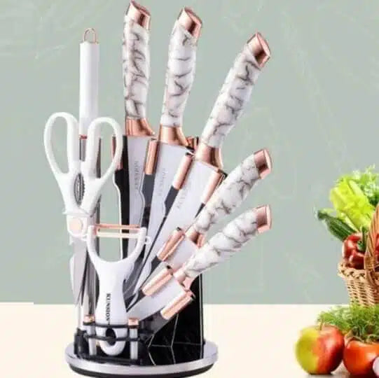 9 Piece Stainless Steel Kitchen Knife Set
