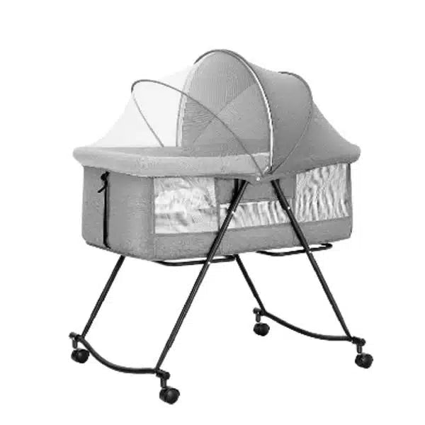 Baby Rocker Bassinet Crib &amp; Co-Sleeper with Detachable Mosquito Net