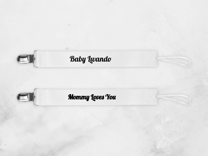 Customized Baby Dummy Clip , Set of 2