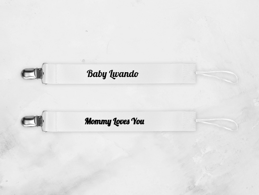 Customized Baby Dummy Clip , Set of 2