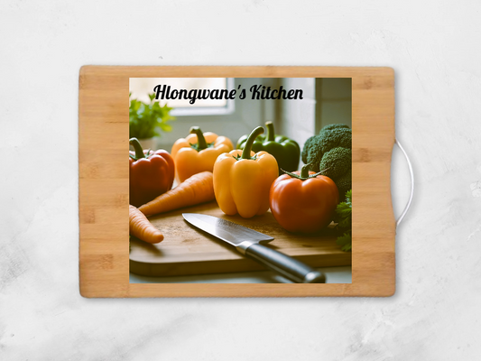 Customized Wood Chopping Board , Steel Handle