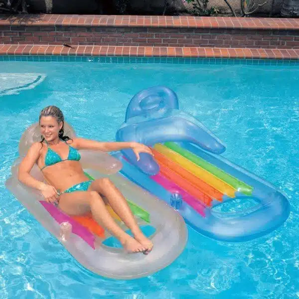 Colorful Inflatable Sea Mattress with Backrest