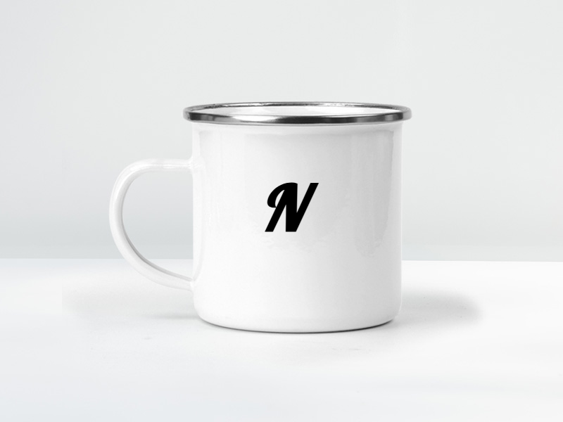 Initial Customized Enamel Mug