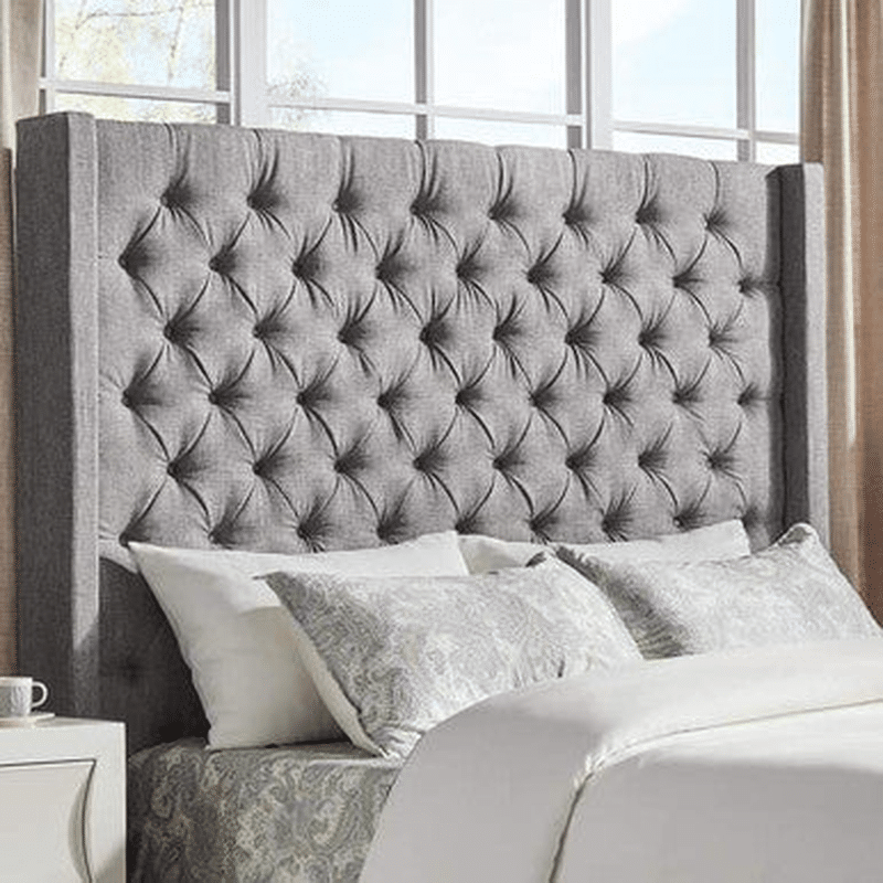 Modern Bedroom Suede Headboard