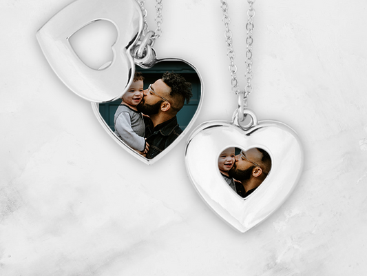 Customized Heart Pictures Neclace