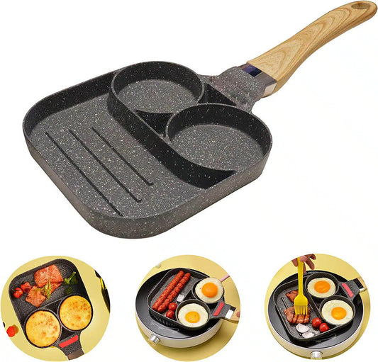 Non Stick Egg Frying Pan with 2 Holes
