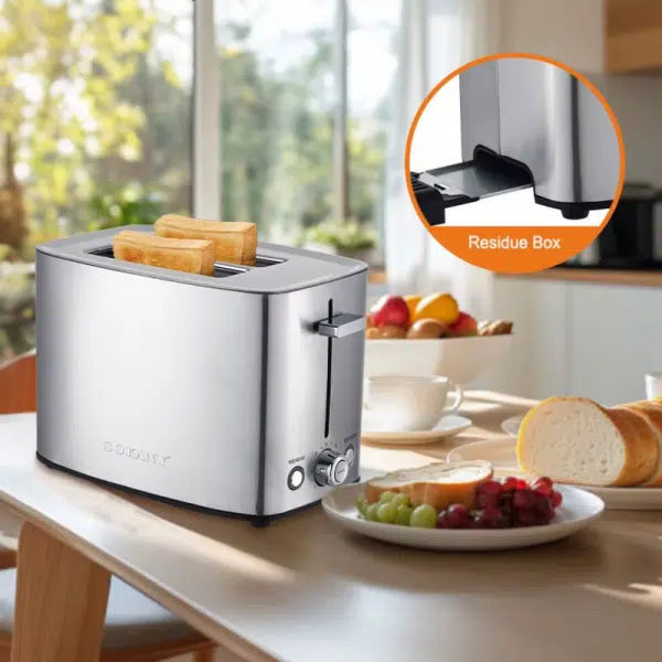 Stainless Steel 2 Slice Pop Up Toaster