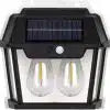 Waterproof Outdoor Solar Double Light Wall Lamp