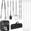 18 Piece Stainless Steel Barbecue Portable Grill Tools Set